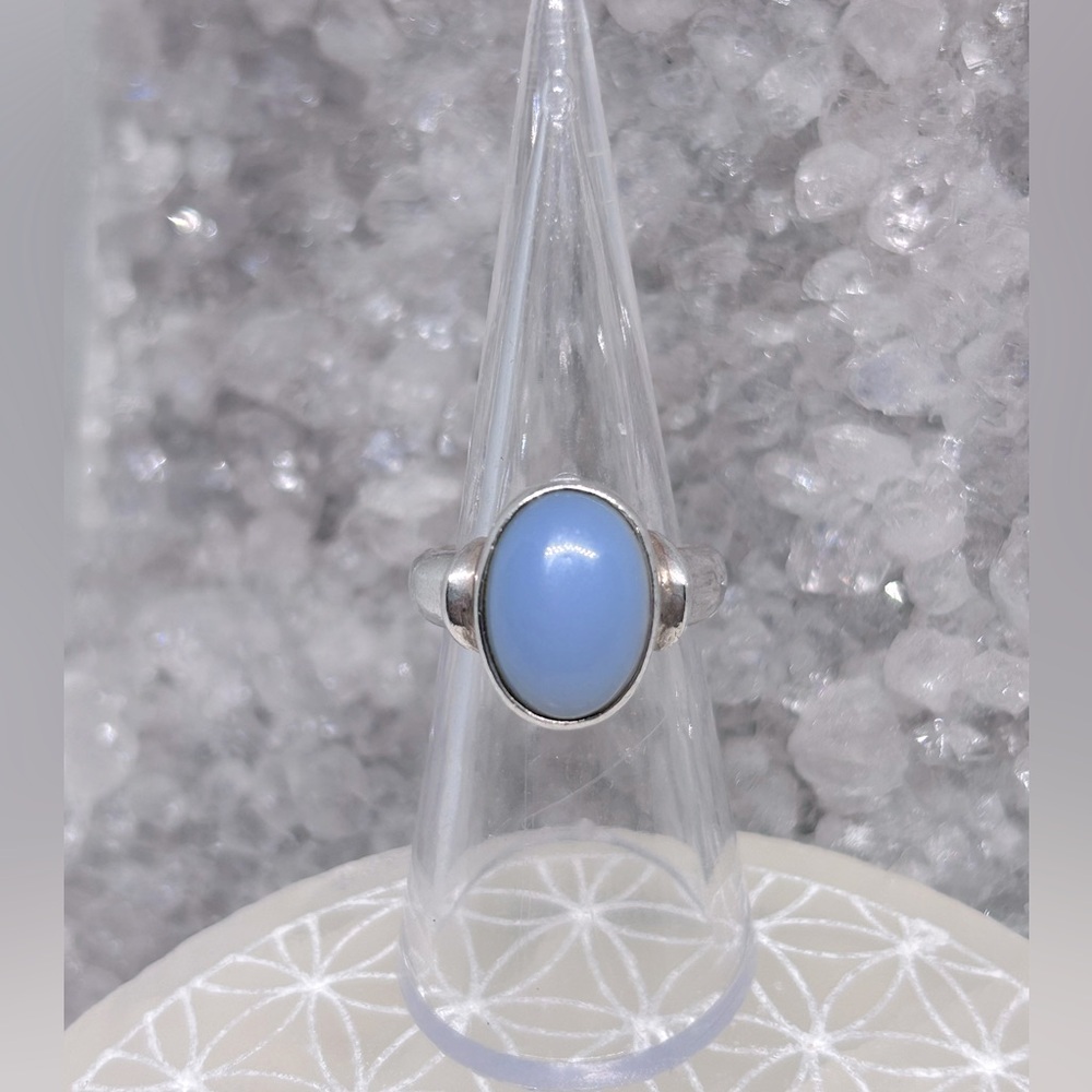 Vintage Blue Chalcedony 925 ring